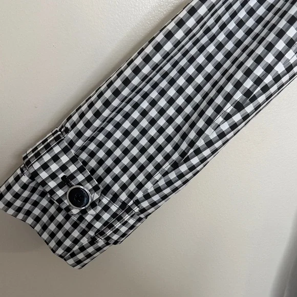 London Fog Black and White Houndstooth Trench Coat Size XL - Picture 11 of 16